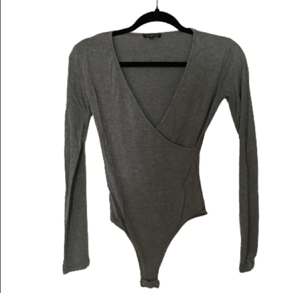 Long sleeve grey bodysuit - size XS